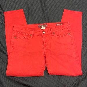 Lucky Brand Charli Capri Bright Redish Jeans Size 8 /29